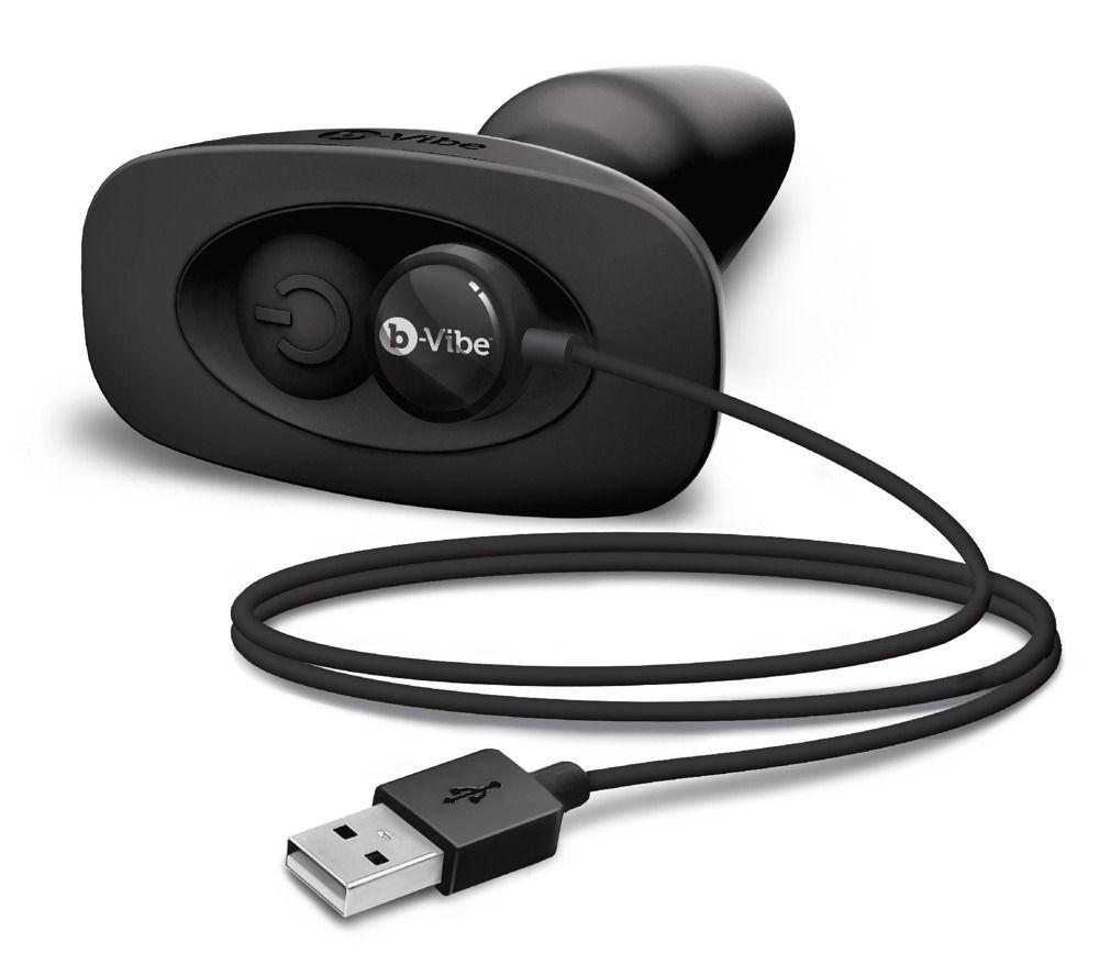 Вибровтулка b-Vibe Rimming Plug, ротация шариков, 15,2 см