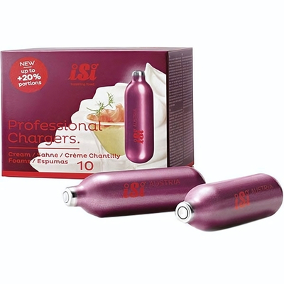 Баллончики для сифона для сливок 8.4г N20[10шт];сталь