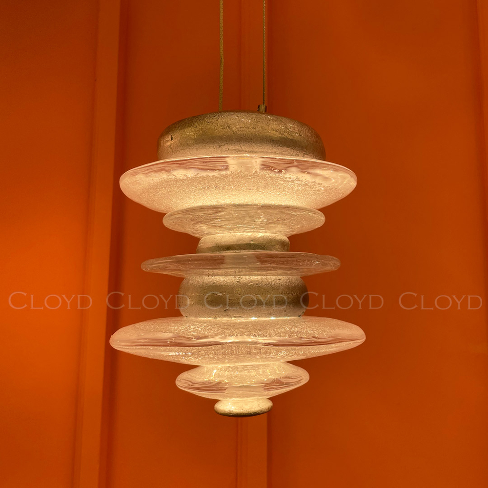 Подвесной светильник Cloyd GEFEST P2 / выс. 18 см - серебро сусальн. (арт.10388)