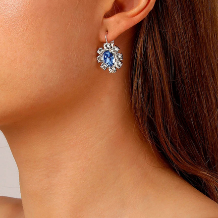 Серьги Dyrberg Kern VALENTINA SS LIGHT BLUE / CRYSTAL 420042 S/BL