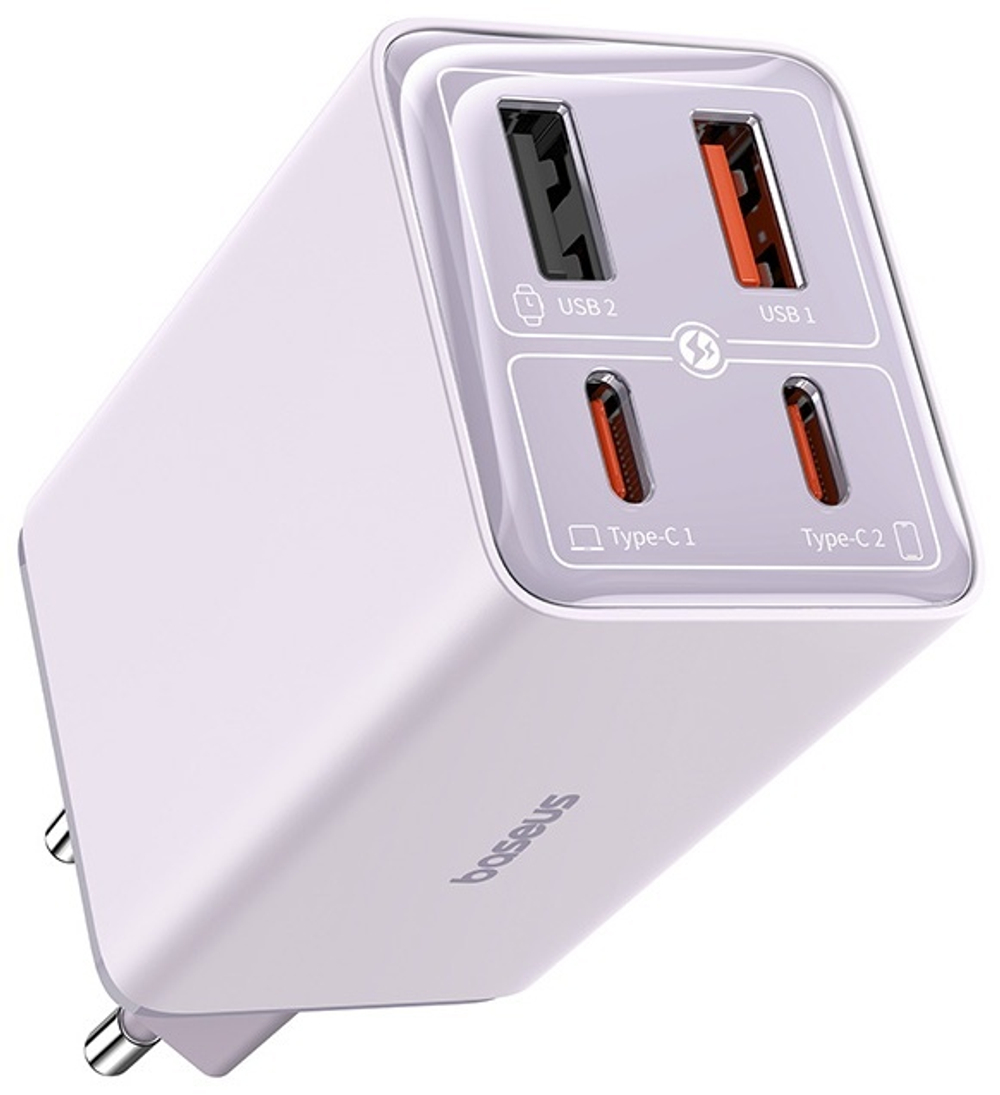 Зарядное устройство Baseus GaN6 Pro USB Type-C, USB фиолетовый
