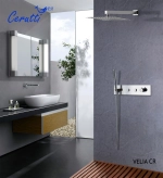 Панель VELIA CR душевая встраиваемая из нержавеющей стали Ceruttispa CT10398, цвет хром