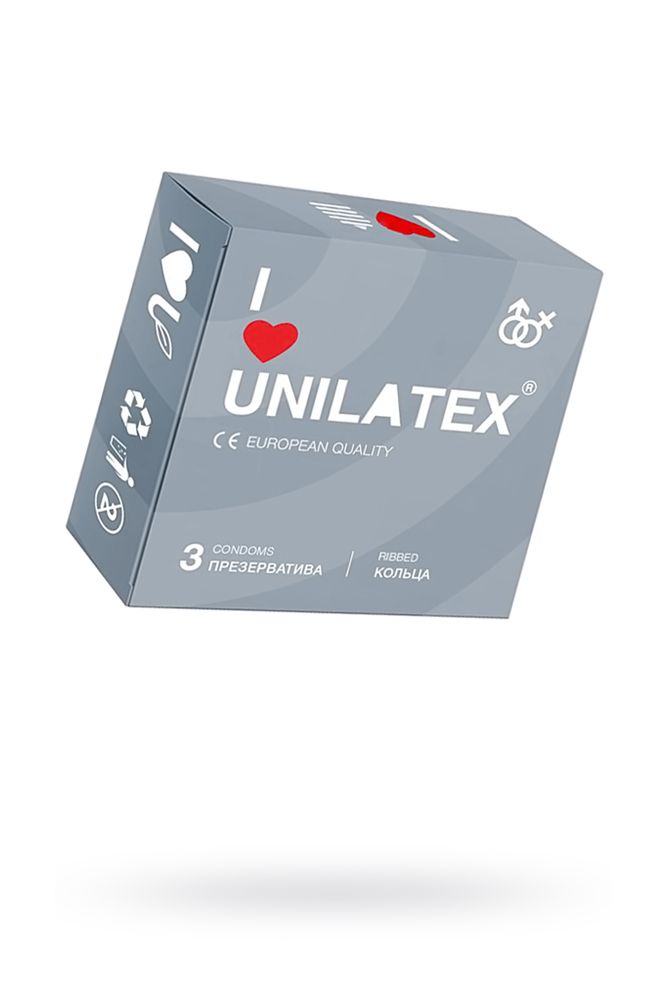 Презервативы Unilatex Ribbed ребристые, 3 шт