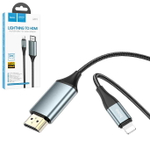 Кабель MHL to HDMI adapter HOCO UA15 Lightning (черный) 2м