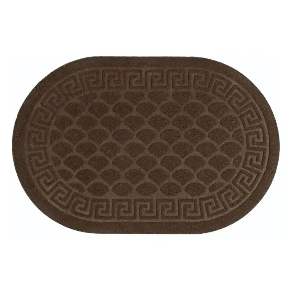 Коврик влаговпитывающий, 45*75 см. Чешуйки овал коричневый