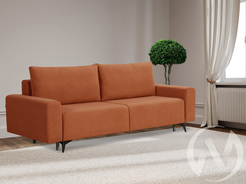 Диван прямой Халиф (БД) Modus 13 (велюр терракотовый)