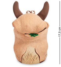 ZLC- 39 Кашпо керамическое «Бык с травой»