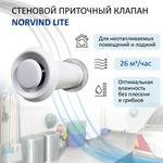Вентиляционный клапан Norvind lite