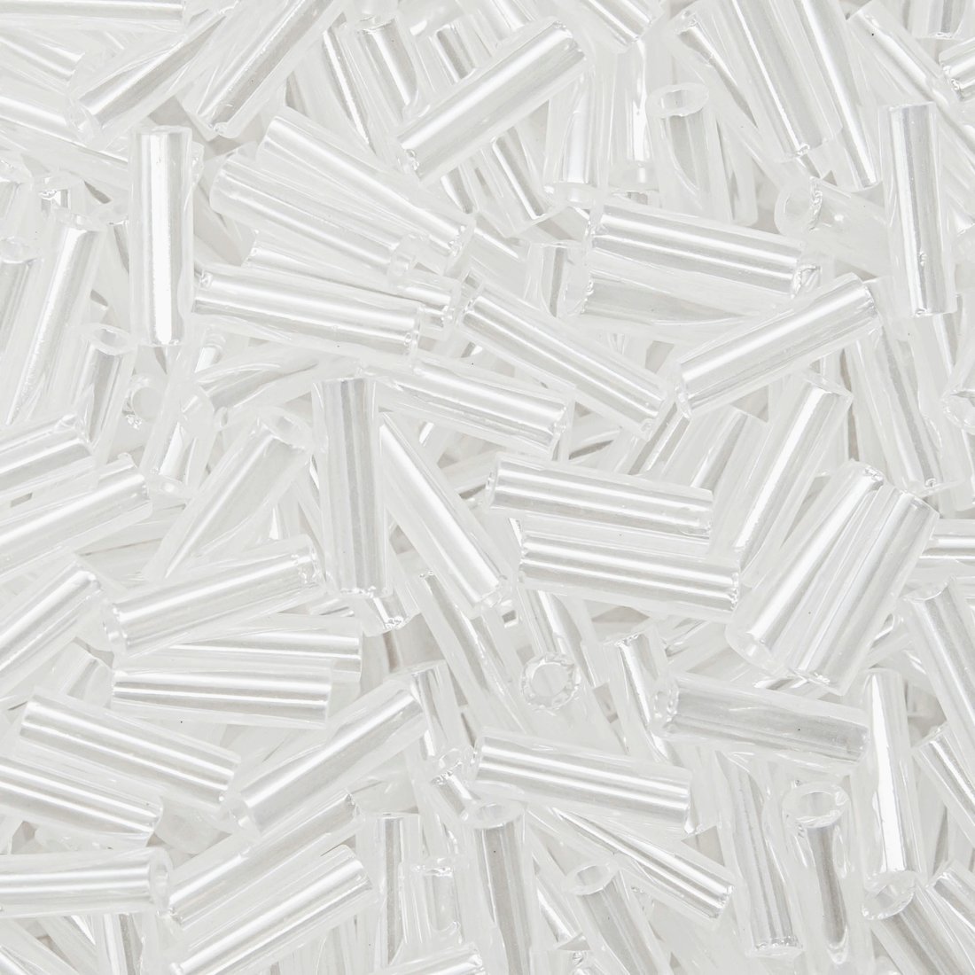 Японский бисер TOHO Bugle (стеклярус) 6mm (№141), жемчужный глянцевый