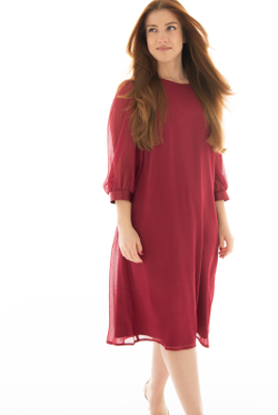 Платье женское 3452зпб, бордовый #295Бор053452зпб