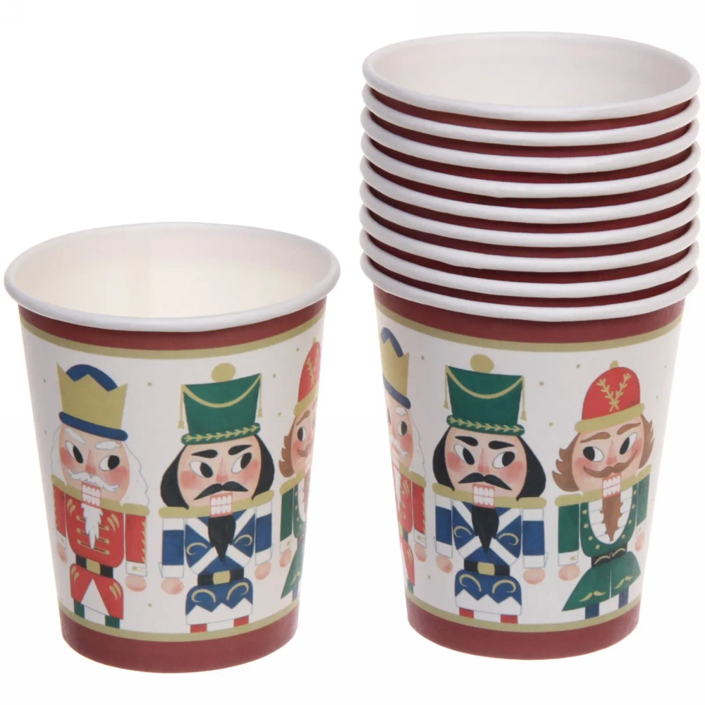 Стакан бумажный 0,2л в наборе 10 шт «Новогодние солдатики»