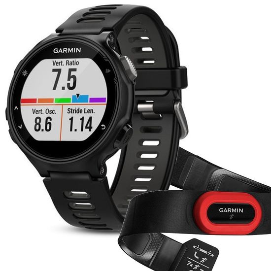 Спортивные смарт часы Garmin Forerunner 735XT 010-01614-15 Черно-серые (HRM-Run)