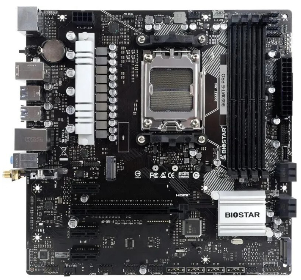 Материнская плата mATX Biostar B650MT-E PRO