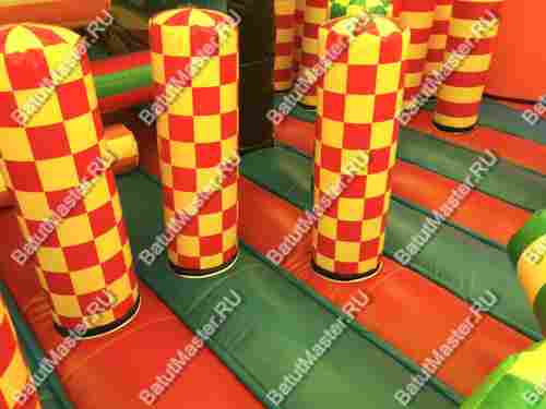 Коммерческий надувной батут "Сказочный комплекс" с крышей 2, 12,8*8*6 м