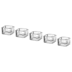 GLASIG ГЛАСИГ Подсвечник, прозрачное стекло,5x5 см