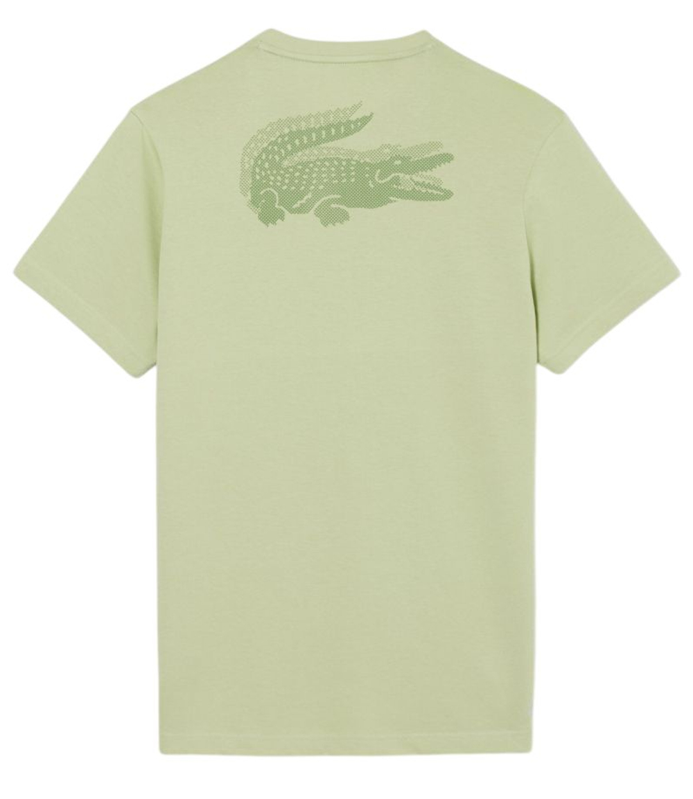Мужская теннисная футболка Lacoste Ultra Dry Crocodile Graphic - green