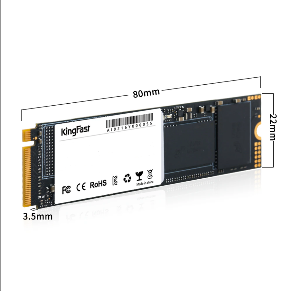 SSD KingFast 512Гб, M.2 2280, NVMe, Bulk, TLC, PCIe3.0 (KF2321DCS25BF-512GB)