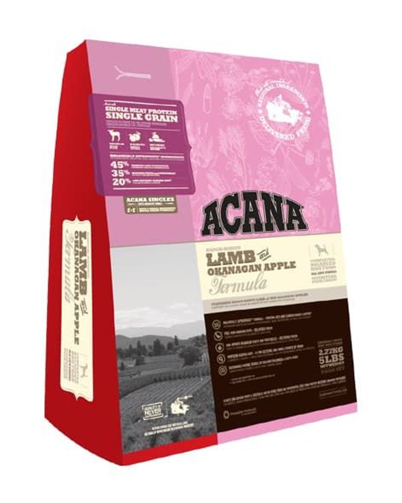 *АКАНА ЯГНЕНОК С ЯБЛОКОМ/корм  для  собак всех пород и возрастов/6,8 кг