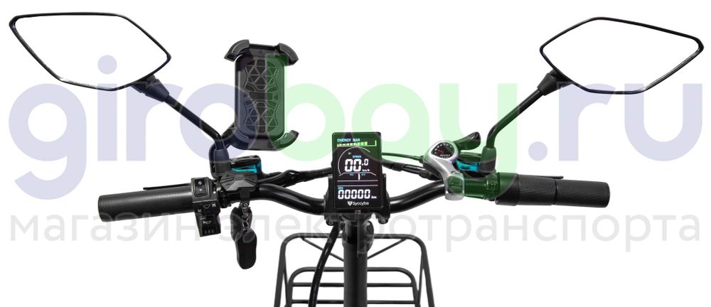 Электровелосипед Syccyba F10 Pro Dual 48V/23Ah (полный привод) - Салатовый обод фото №9