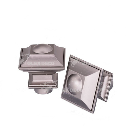 Наконечники "Верди" для труб кованых карнизов d19 мм, цвет хром матовый