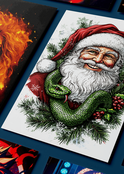 Картина на стену на металле от MetallSubArt "Открытка новогодняя"