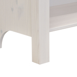 Книжный шкаф, 86х39х211, Мадейра, стеллаж, с полками, из массива дерева, белый, Dipriz