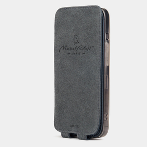 Чехол для iPhone 15 Pro из кожи теленка, синего цвета