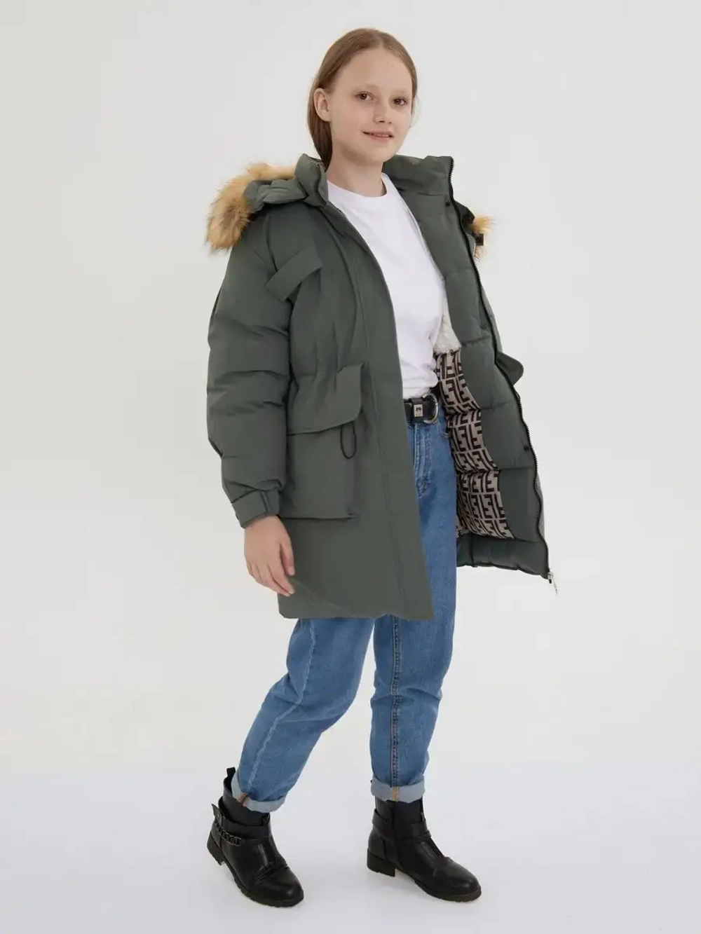 куртка удлиненная зима