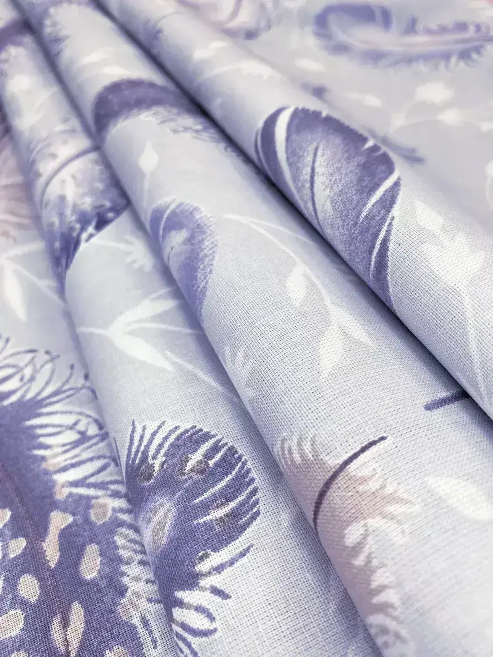 Наволочка 1шт перкаль Сказка "Перышко" 40x60 см на молнии