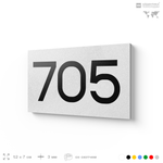 Номер на дверь 705, табличка на дверь для офиса, квартиры, кабинета, аудитории, склада, белая 120х70 мм, Айдентика Технолоджи