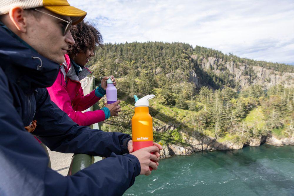 Термобутылка Klean Kanteen Rise Vac Classic Flip Sport 16oz (473 мл) Marigold Kaleidoscope