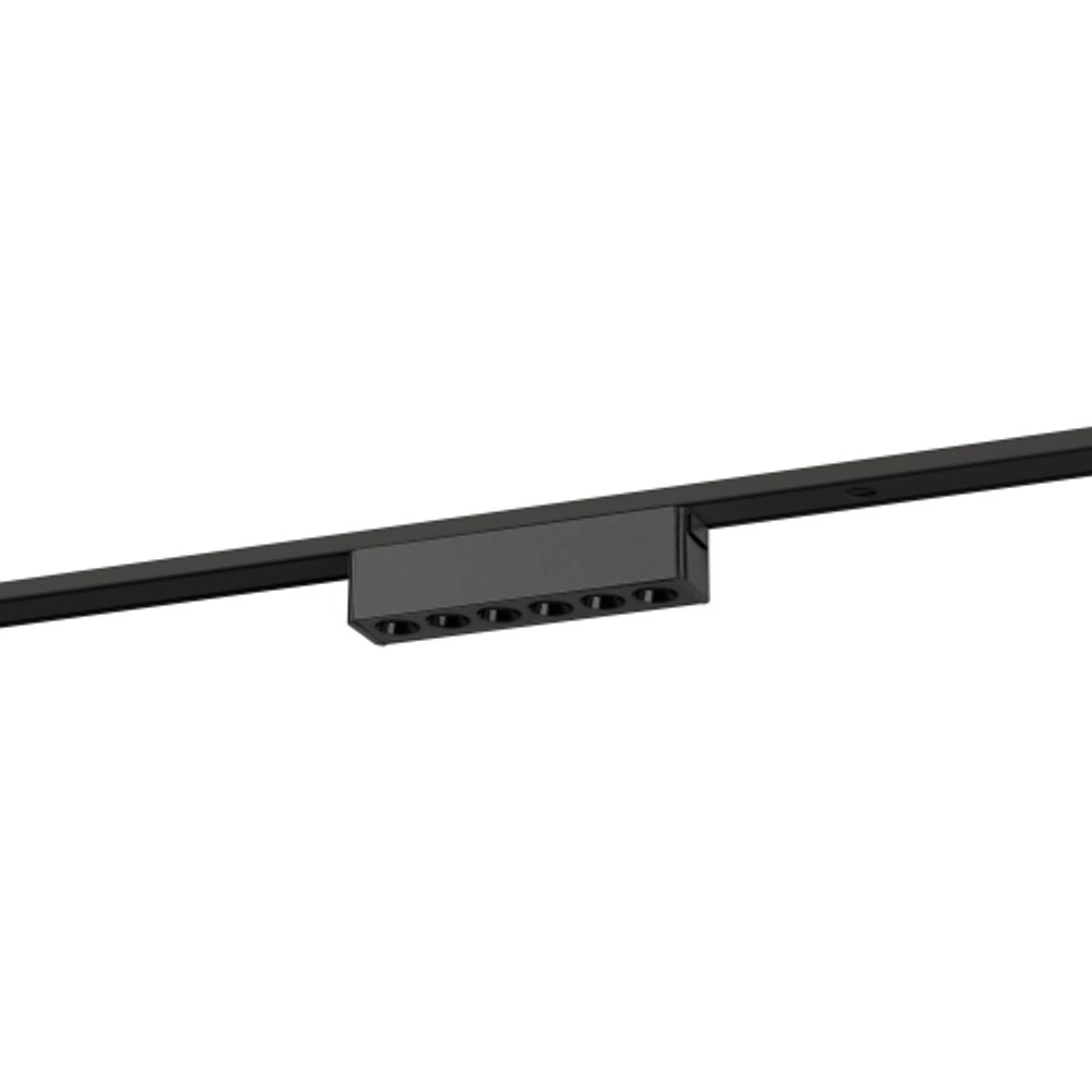 Магнитный трековый светильник ЭРА TRM-S5-2-6W4K BK светодиодный 6Вт 4000К черный для системы S5 | Магнитные трековые светильники