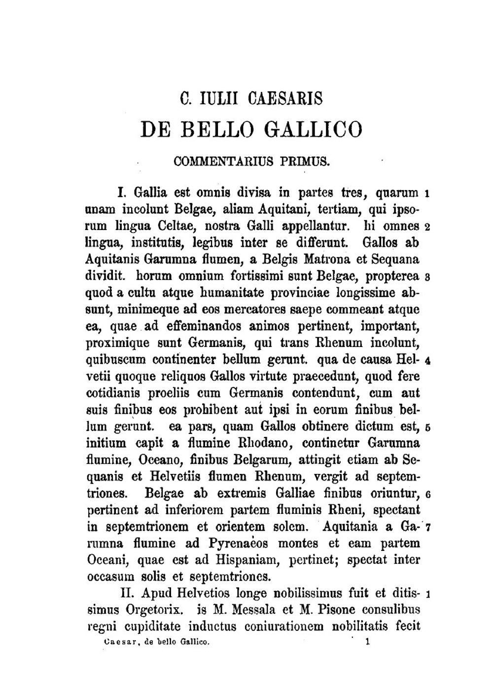 Commentarii De Bello Gallico | Caesar Gaius Julius