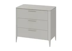 Комод Type 3 ящика ширина 90 см (серо-бежевый)