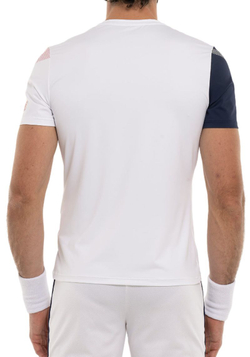 Теннисная футболка Hydrogen Sport Stripes Tech T-Shirt - white/blue navy/red