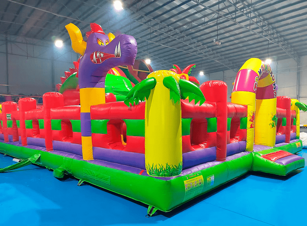 Большая надувная горка «Три дракона» 11*9*7 м