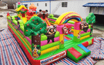 Коммерческий надувной батут "Маша и Миша" 10*6*3 м