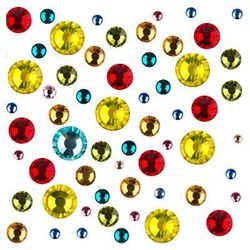 Стразы цветные микс размеров в баночке "Микс №3"