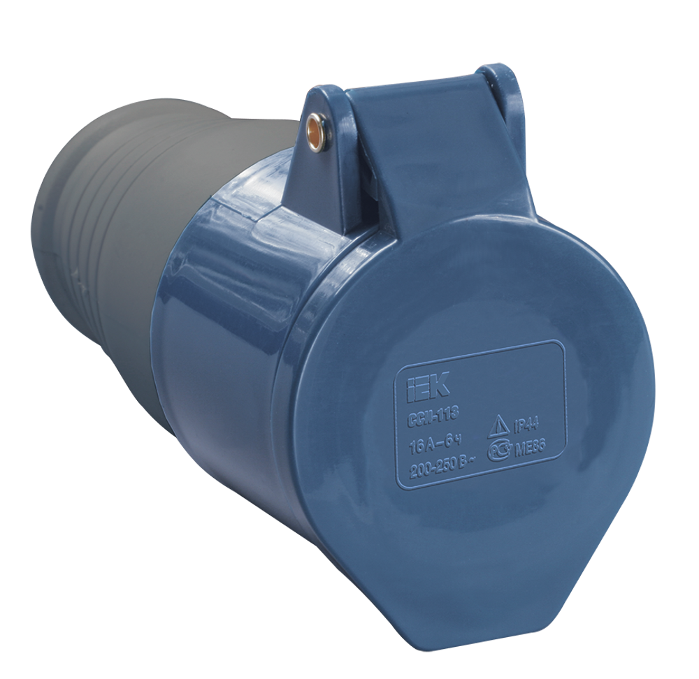 Розетка переносная ССИ-223 32А-6ч/200-250В 2P+PE IP44 IEK