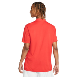 Мужское теннисное поло Nike Men's Court Dri-Fit Solid Polo - university red/white