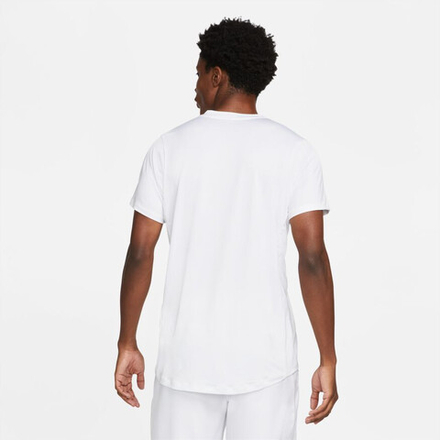 Мужское теннисное поло Nike Men's Court Dri-Fit Advantage Polo - белый, черный