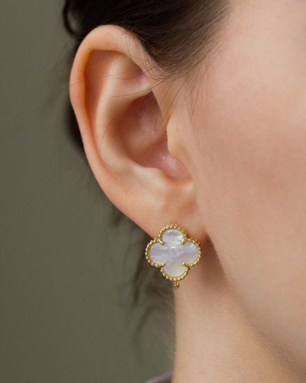 Швензы "Клевер" с перламутром