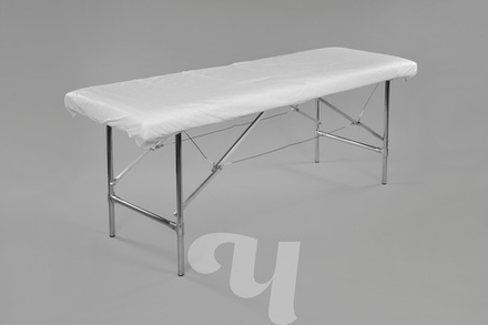Чехол на кушетку на резинке белый спандбонд 30 г/кв.м 200х90 см 10 шт/упк (Код заказа 01-617)