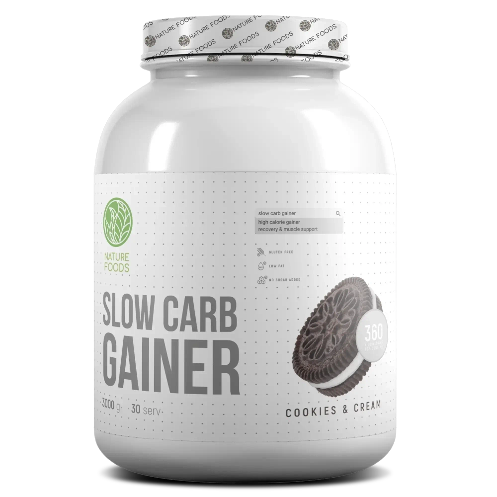 Гейнер Nature Foods Slow Carb Gainer 3000 г печенье
