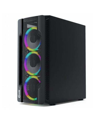 Powercase CMIXB-L4 Корпус Mistral X4 Mesh LED, Tempered Glass, 4x 120mm fan, чёрный, ATX  (CMIXB-L4)