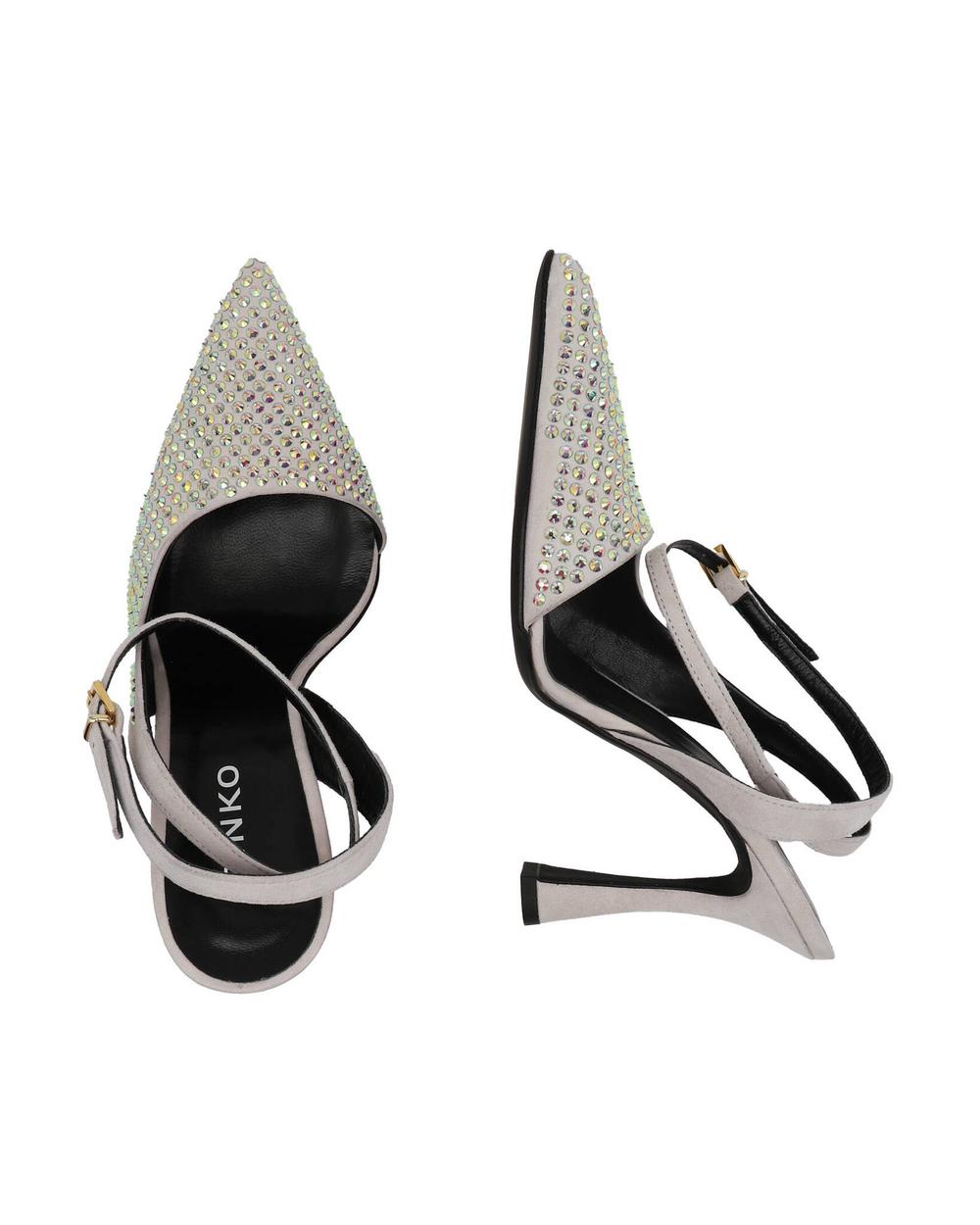 Кожаные туфли на шпильках lisette slingback Pinko - серый(100566 A0N6)