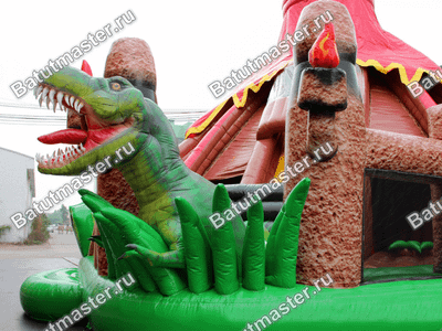 Надувная горка "Логово динозавра"