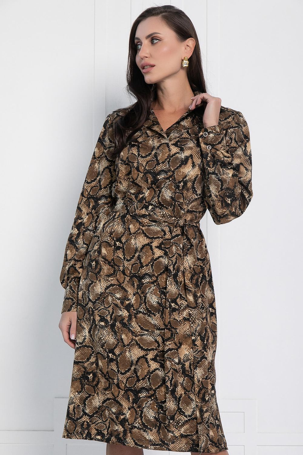 Платье Королевская кобра (кофейное) П12648-15 LT Collection