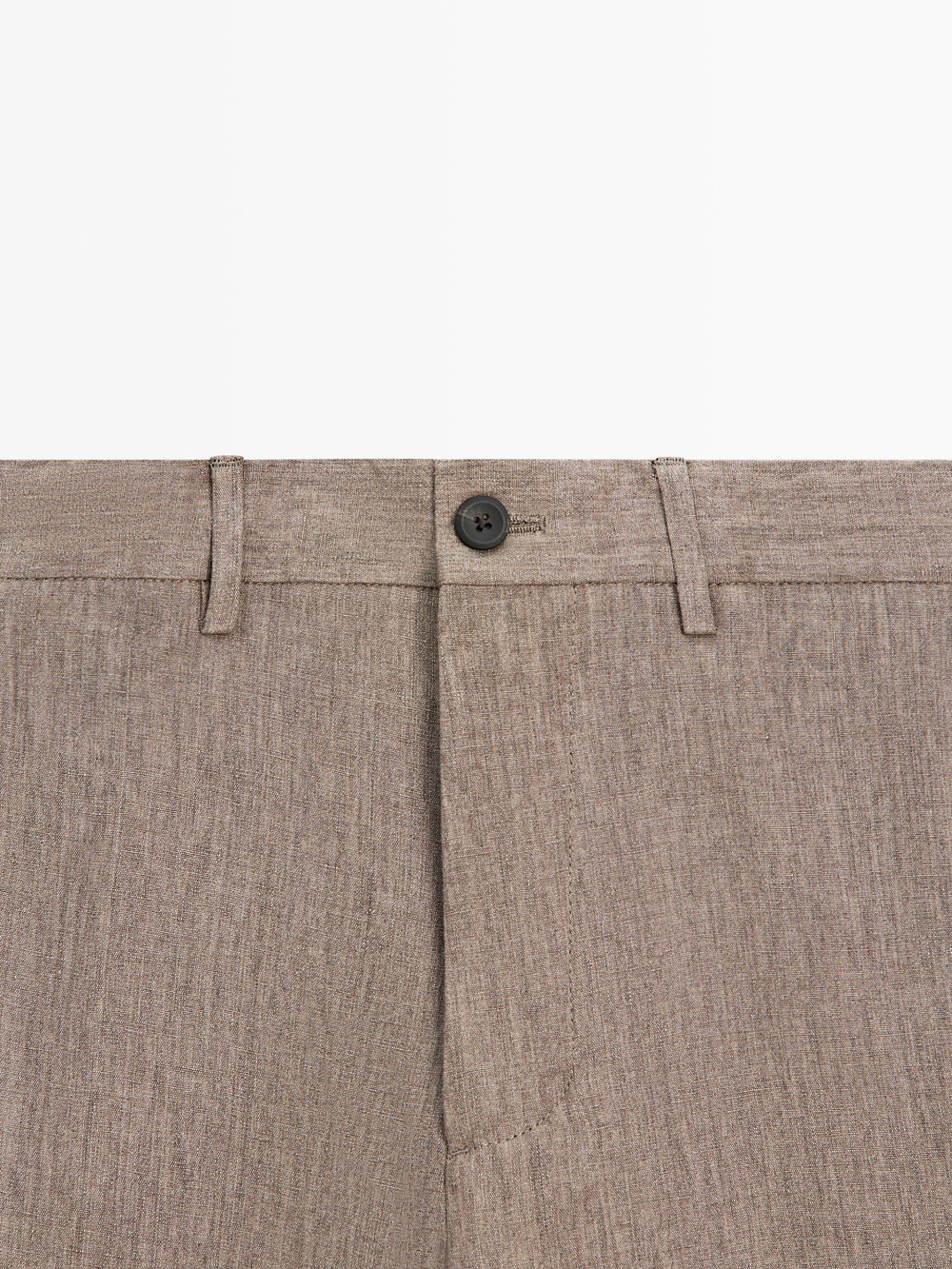 Massimo Dutti Костюмные брюки из 100% льна, охра