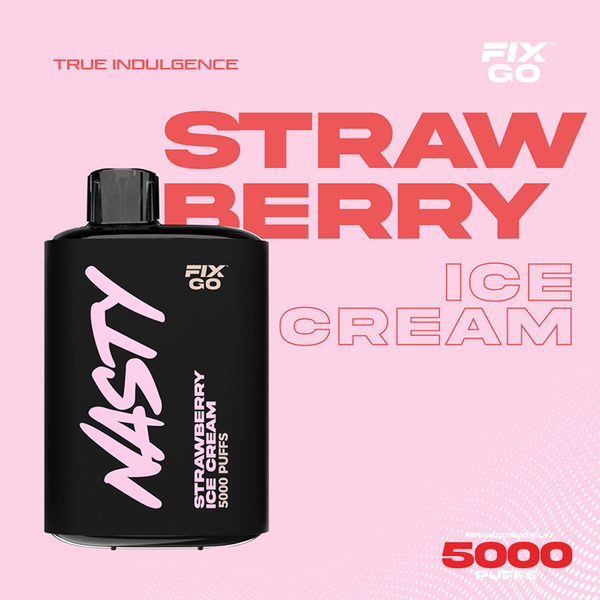 Купить Одноразовый Pod Nasty Fix Go - Strawberry Ice Cream (5000 затяжек)